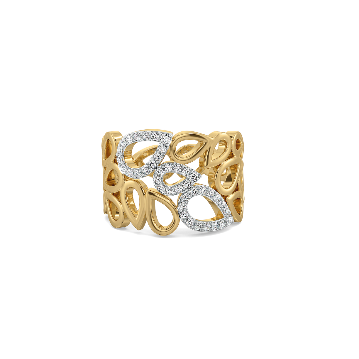 Petalicious Cocktail Ring-18kt Gold Vermeil Lab Grown Diamond Ring
