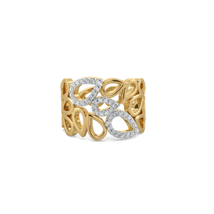 Petalicious Cocktail Ring-18kt Gold Vermeil Lab Grown Diamond Ring