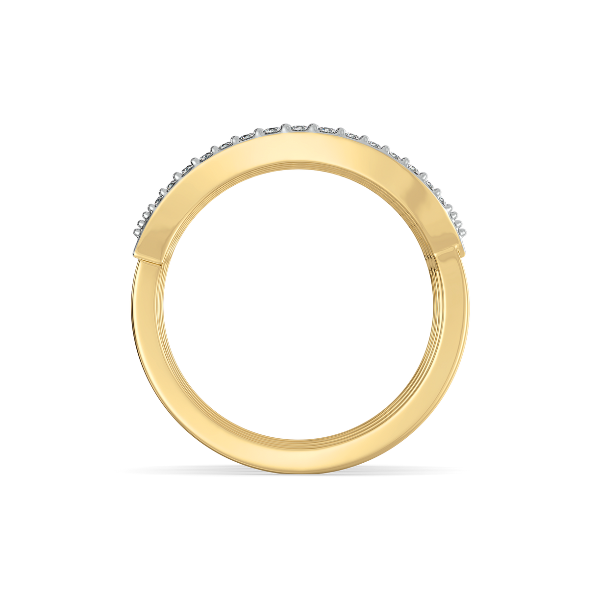 Quartre Row Cocktail Ring-18kt Gold Vermeil Lab Grown Diamond Ring