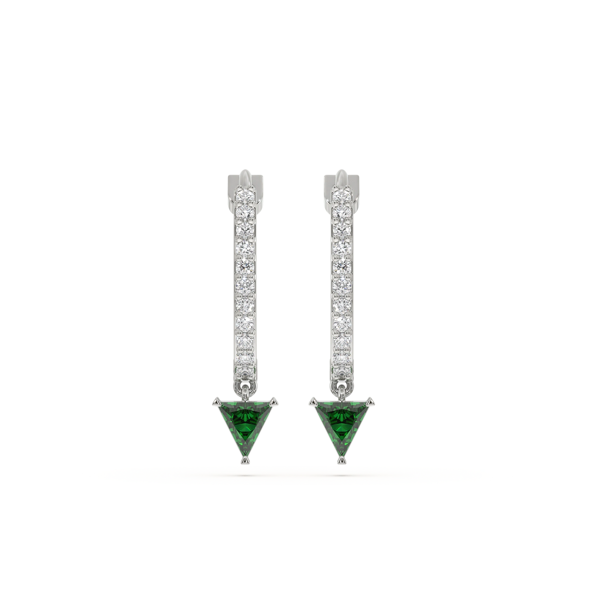 Radiance Huggies - Emerald Earrings