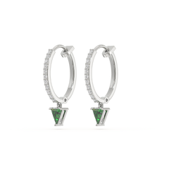 Radiance Huggies - Emerald Earrings