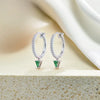 Lukson lab grown diamond emerald earrings 