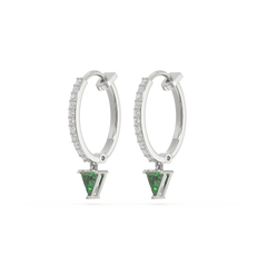 Radiance Huggies - Emerald Earrings