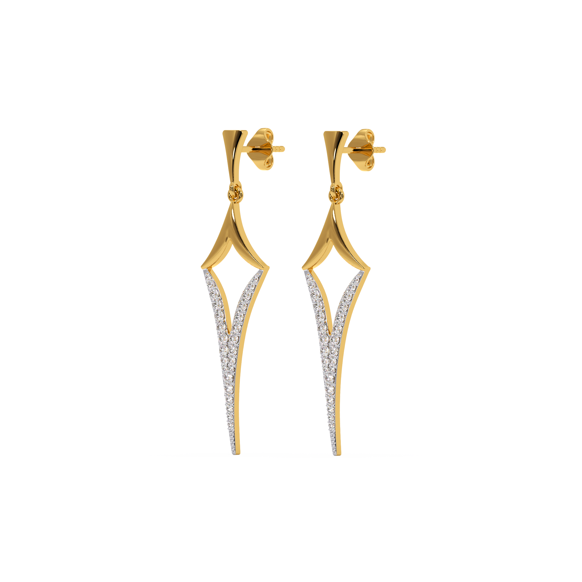 Rebel Drop - 18kt Gold Vermeil Lab Grown Diamond Earrings
