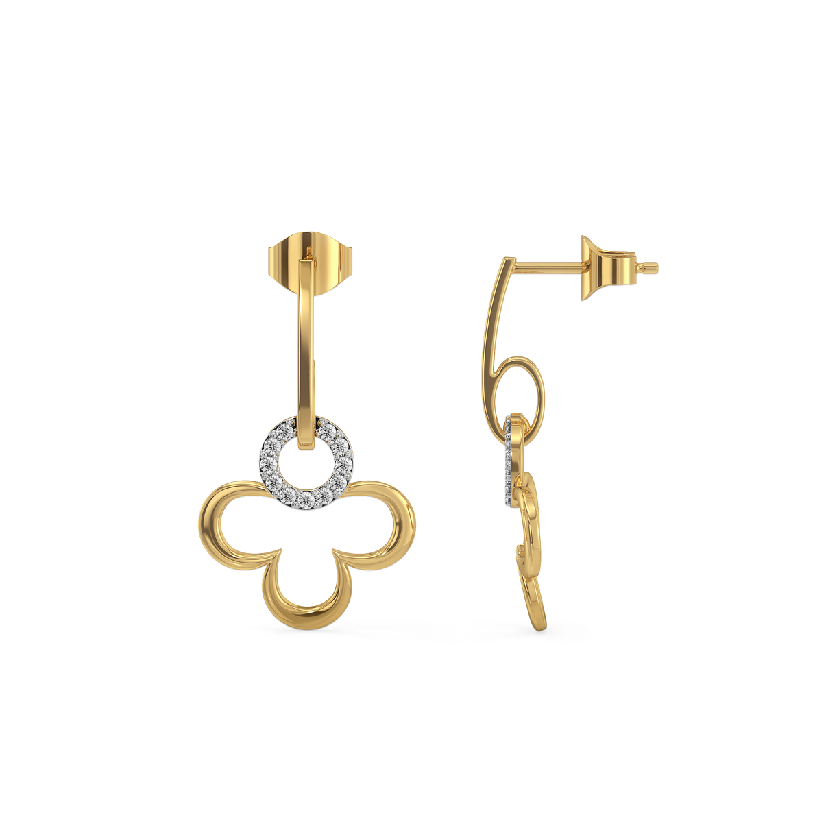 Lukson Lucky Bloom Lab Diamond Drop Earrings