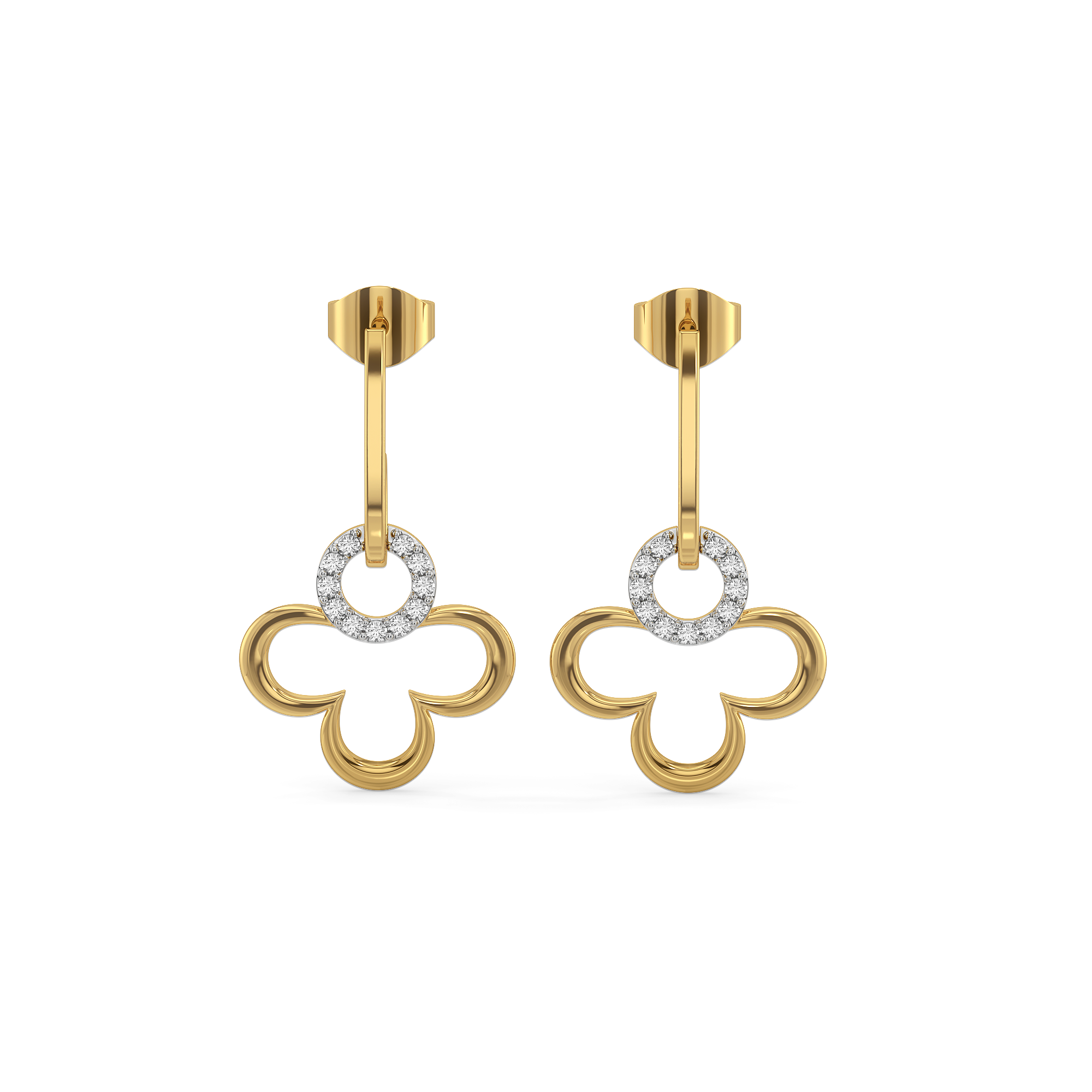 Lucky Bloom Drops - Lab Diamond Earrings