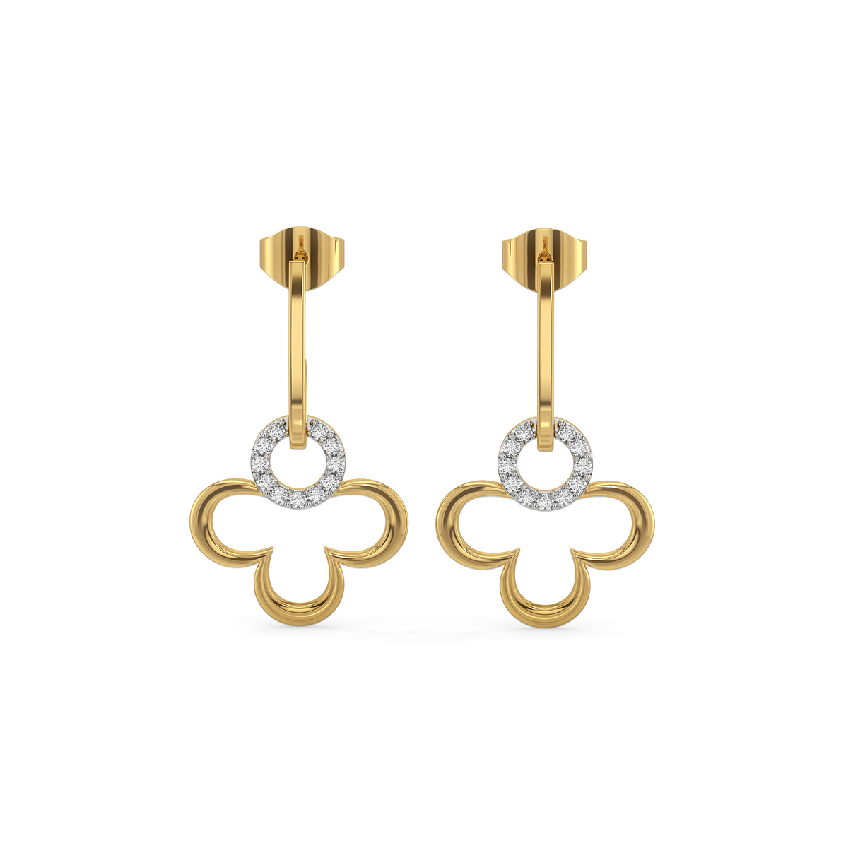 Lucky Bloom Drops Lab Diamond Earrings
