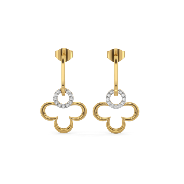 Lucky Bloom Drops Lab Diamond Earrings