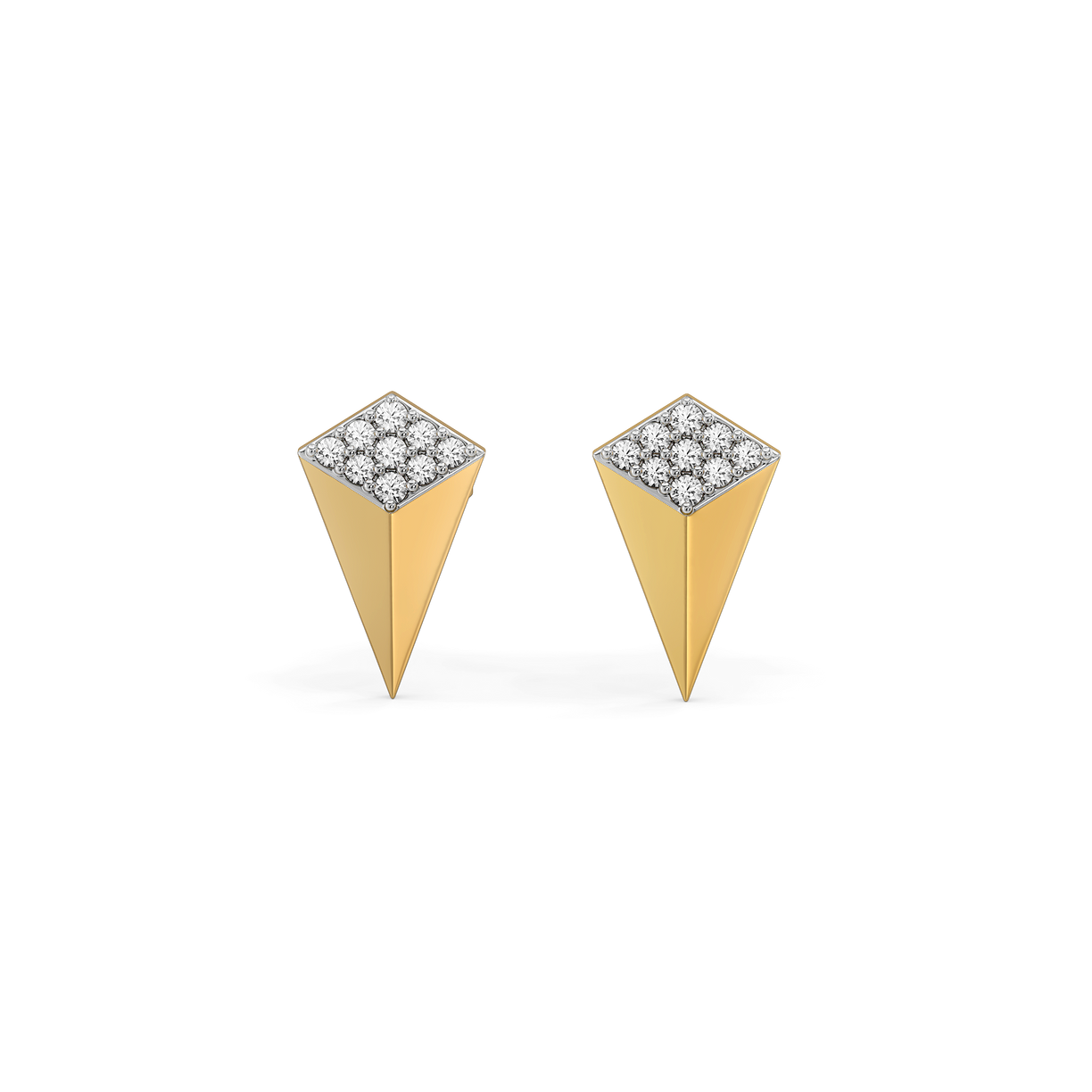 Sculpted Edge Studs - Lab Diamond Earrings
