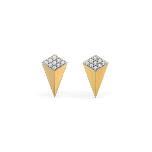 Sculpted Edge Studs - Lab Diamond Earrings
