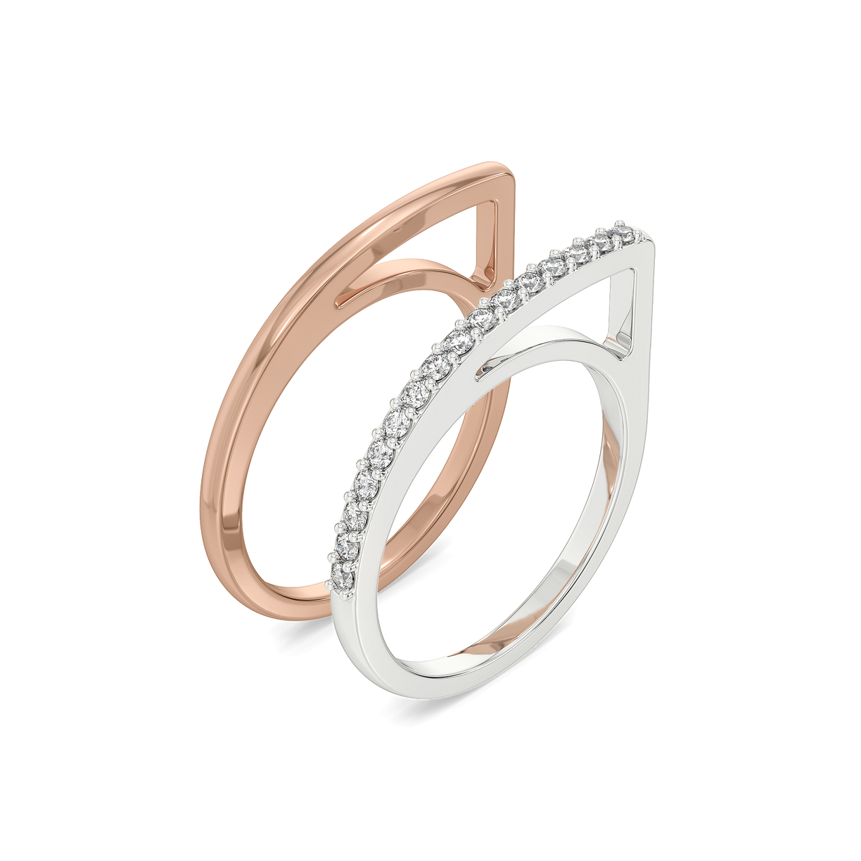 Rosé All Day Stack Ring-18kt Rose Gold Vermeil Lab Grown Diamond Ring