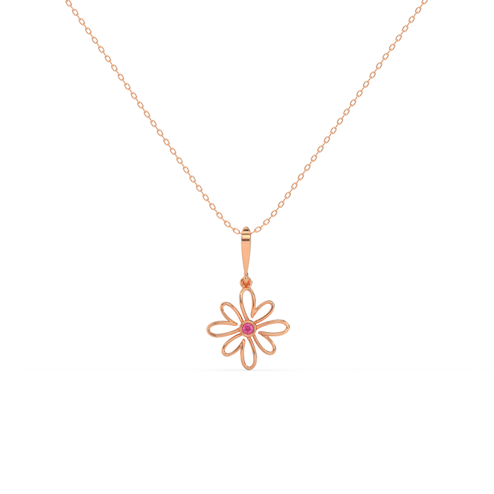 Elegance - Ruby Blossom Necklace