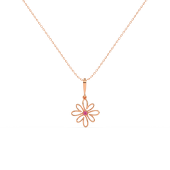 Elegance - Ruby Blossom Necklace