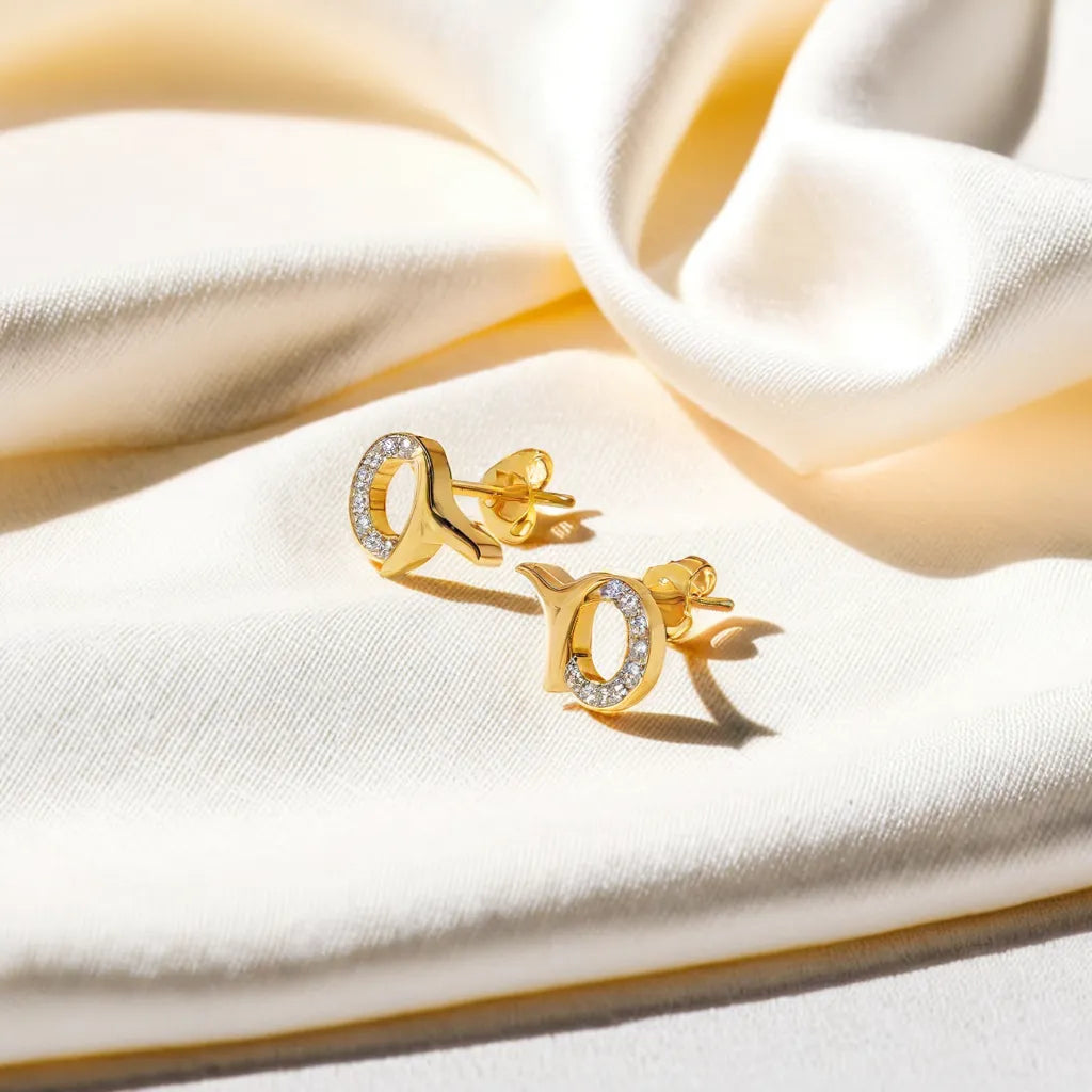 Serene Tail Stud - 18kt Gold Vermeil Lab Grown Diamond Earrings