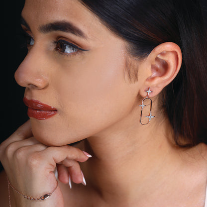 Shooting Star Drops - 18kt Gold Vermeil Lab Grown Diamond Earrings 