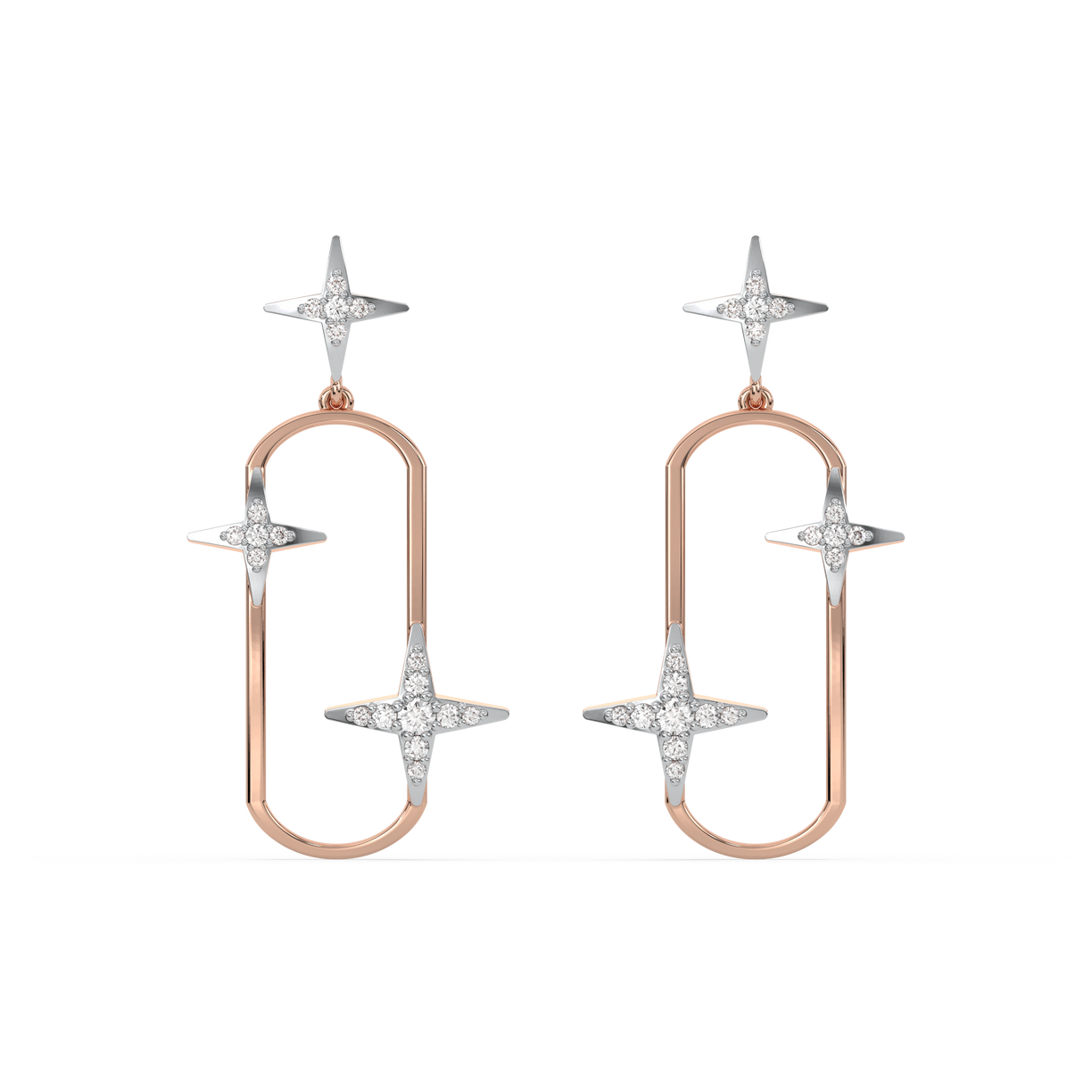 Shooting Star - Lab Diamond Drop Earrings