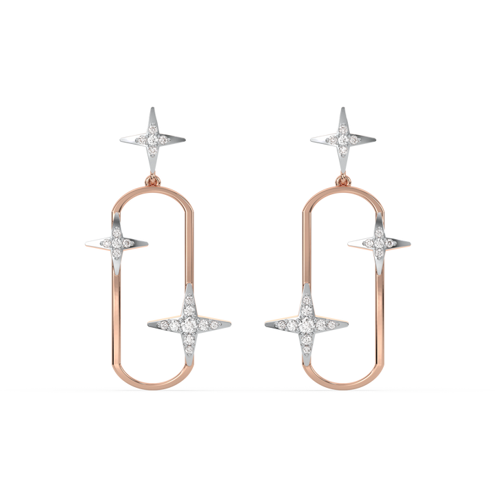 Shooting Star - Lab Diamond Drop Earrings