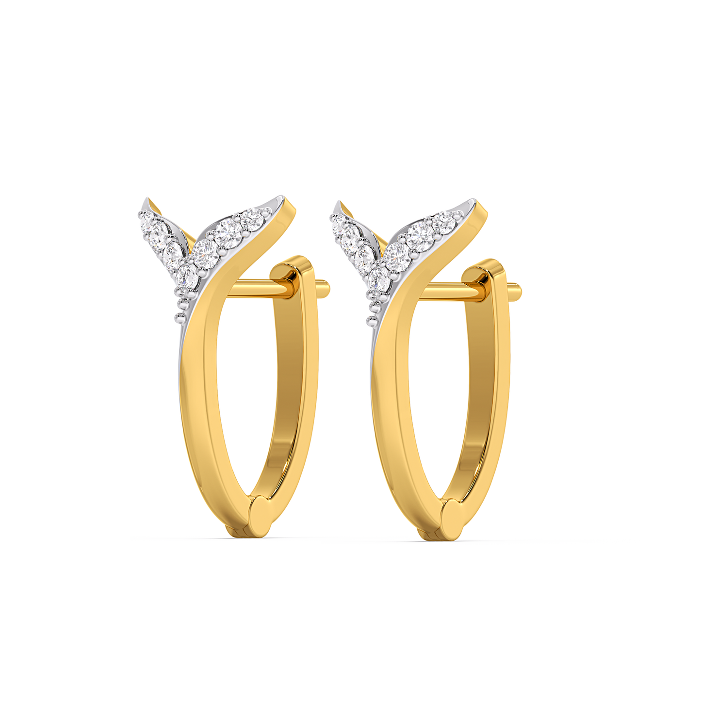 Siren Embrace Huggies - 18kt Vermeil Gold Plating Lab Grown Diamond Earrings