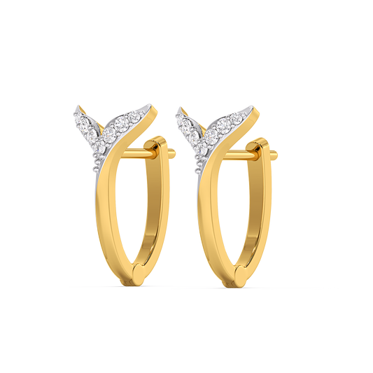 Siren Embrace Huggies - 18kt Vermeil Gold Plating Lab Grown Diamond Earrings