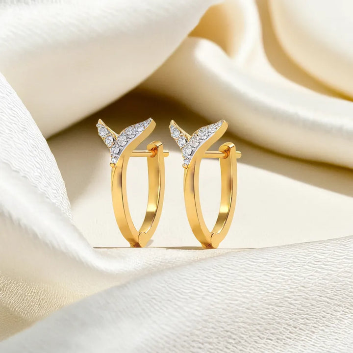 Siren Embrace Huggies - 18kt Vermeil Gold Plating Lab Grown Diamond Earrings