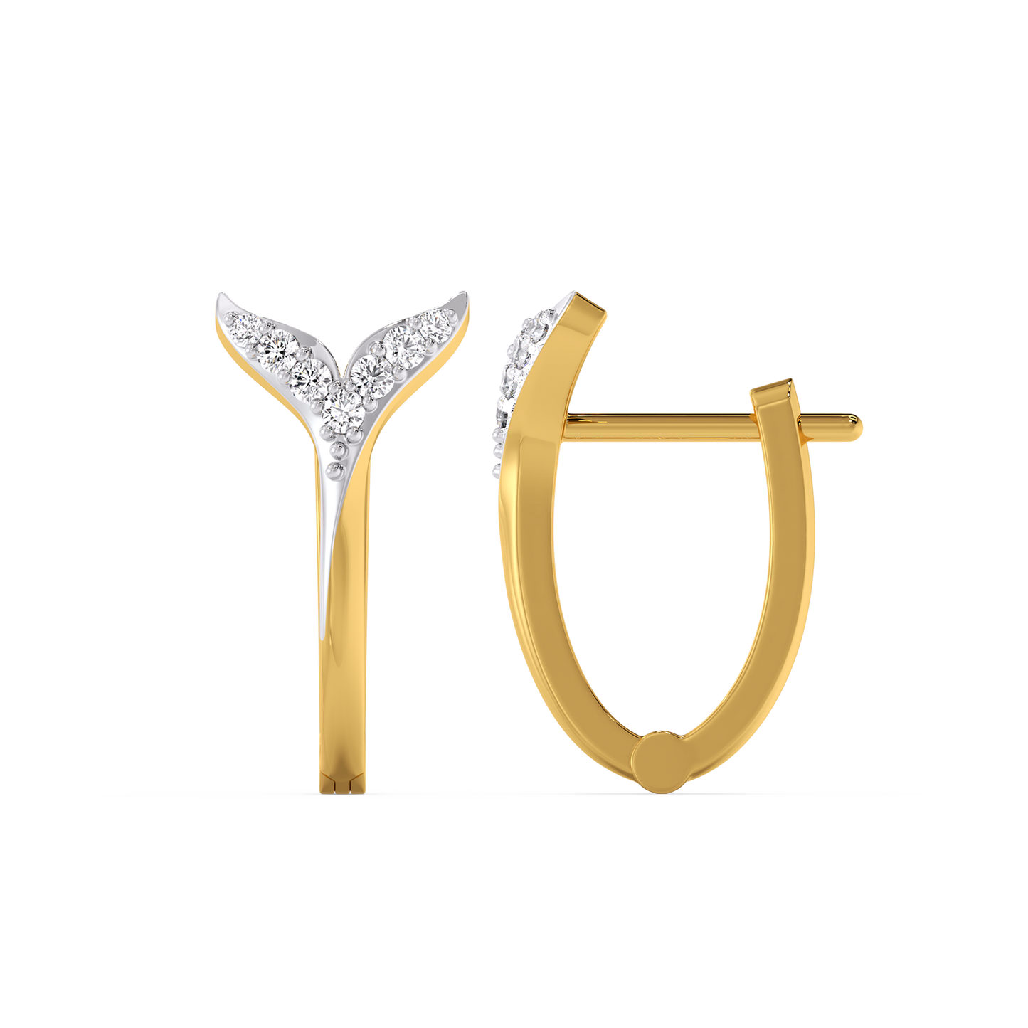 Siren Embrace Huggies - 18kt Vermeil Gold Plating Lab Grown Diamond Earrings