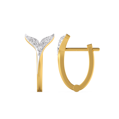 Siren Embrace Huggies - 18kt Vermeil Gold Plating Lab Grown Diamond Earrings