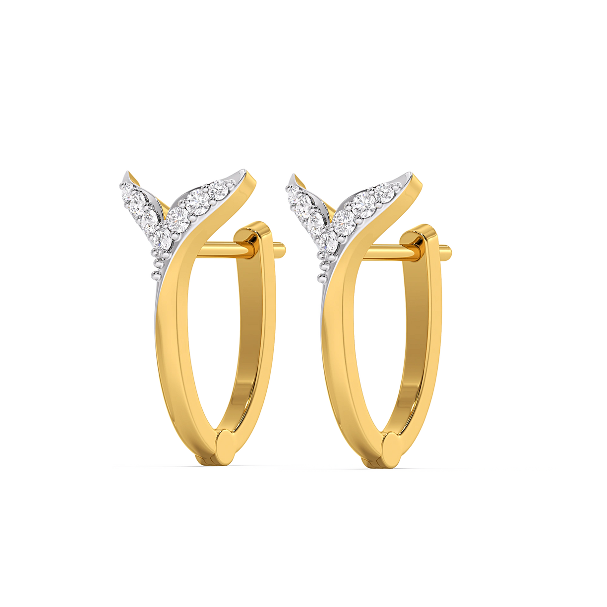 Siren Embrace Huggies - Lab Diamond Earrings