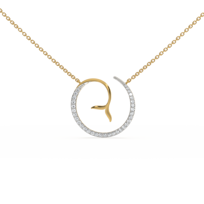 Siren’s Whisper Pendant -18kt Gold Vermeil Lab Grown Diamond Necklace