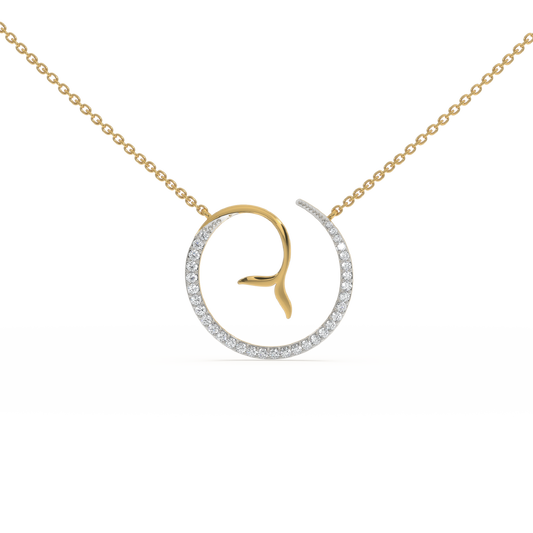 Siren’s Whisper Pendant -18kt Gold Vermeil Lab Grown Diamond Necklace