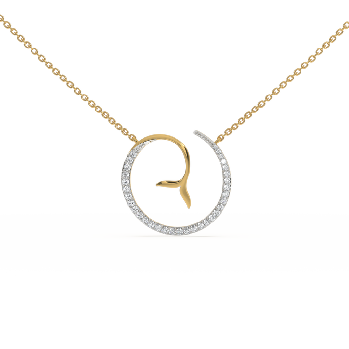 Siren’s Whisper Pendant -18kt Gold Vermeil Lab Grown Diamond Necklace