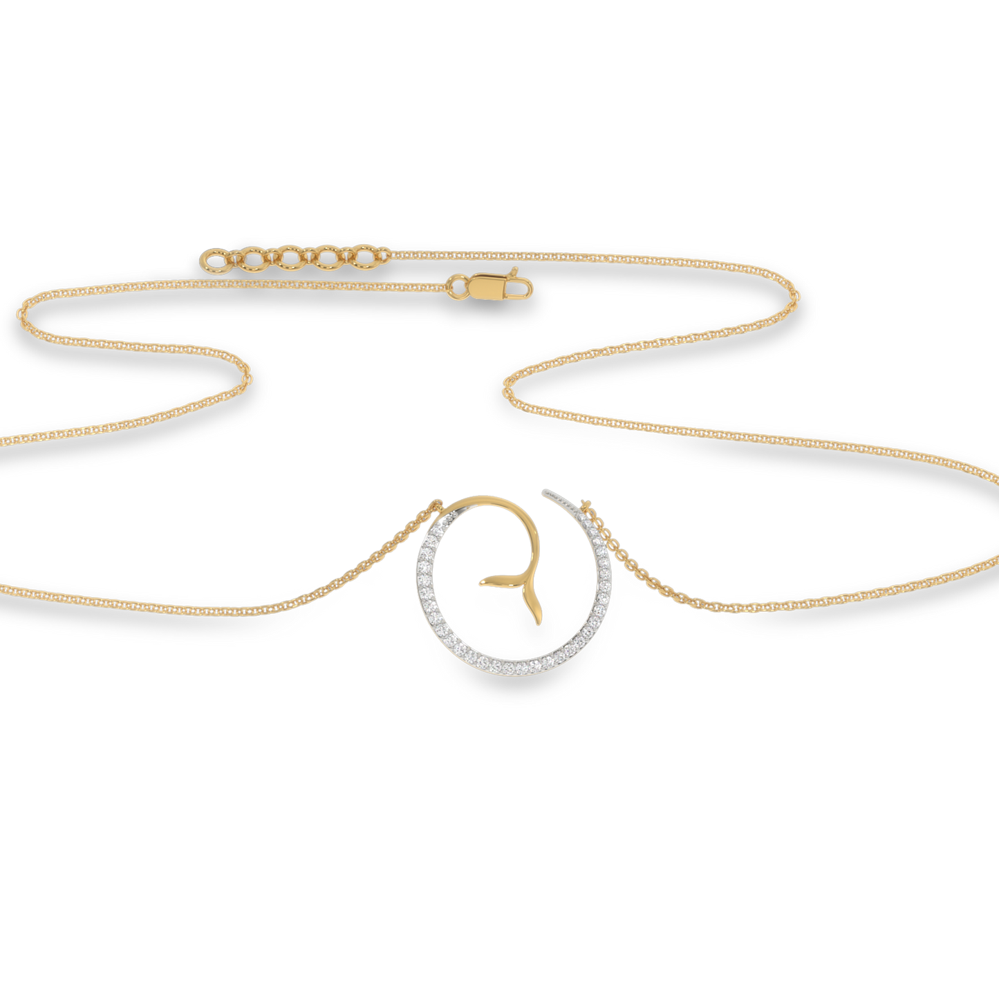 Siren’s Whisper Pendant -18kt Gold Vermeil Lab Grown Diamond Necklace