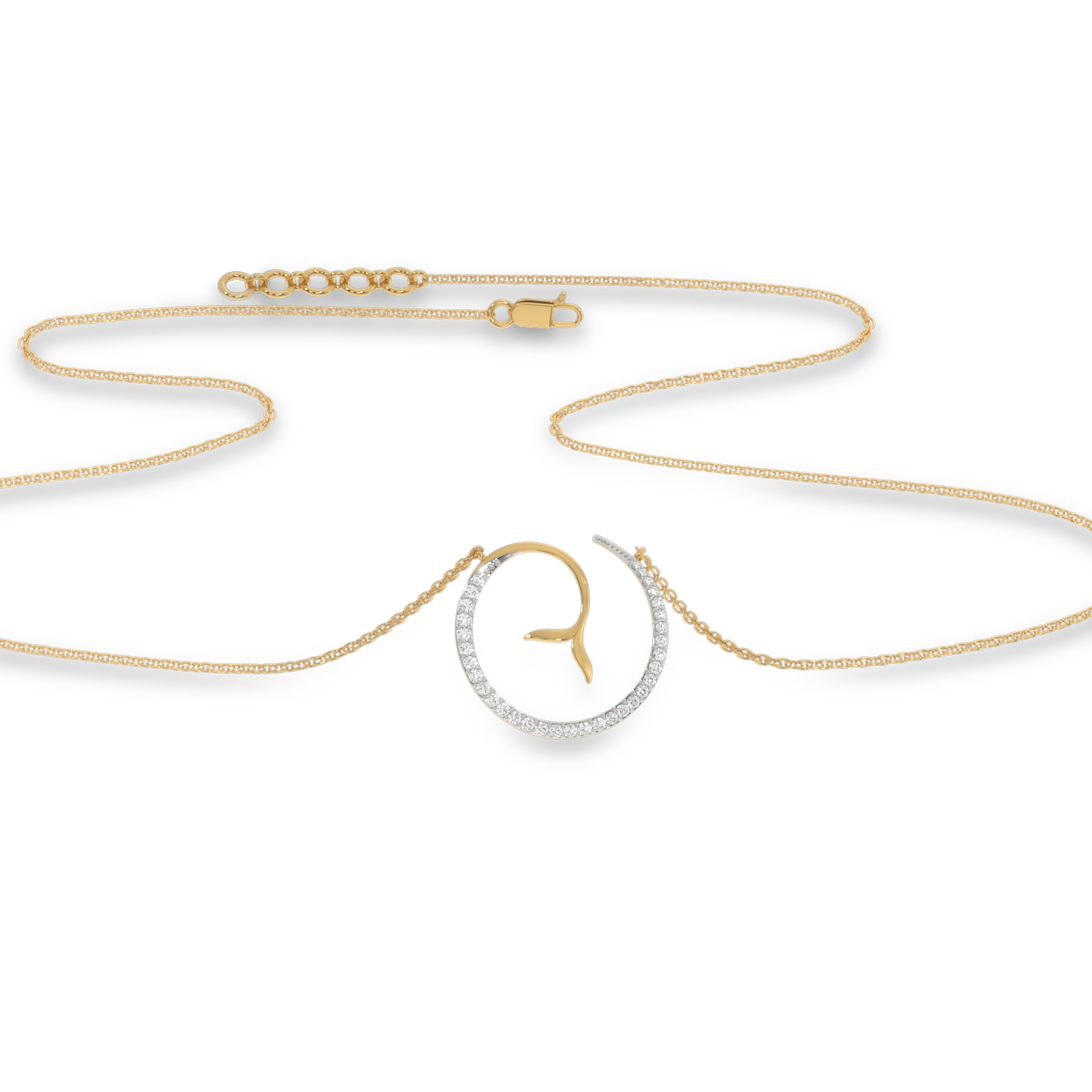 Siren’s Whisper Pendant -18kt Gold Vermeil Lab Grown Diamond Necklace