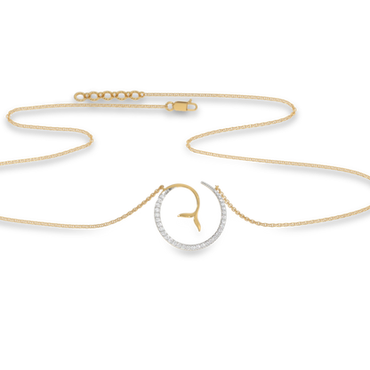 Siren’s Whisper Pendant -18kt Gold Vermeil Lab Grown Diamond Necklace