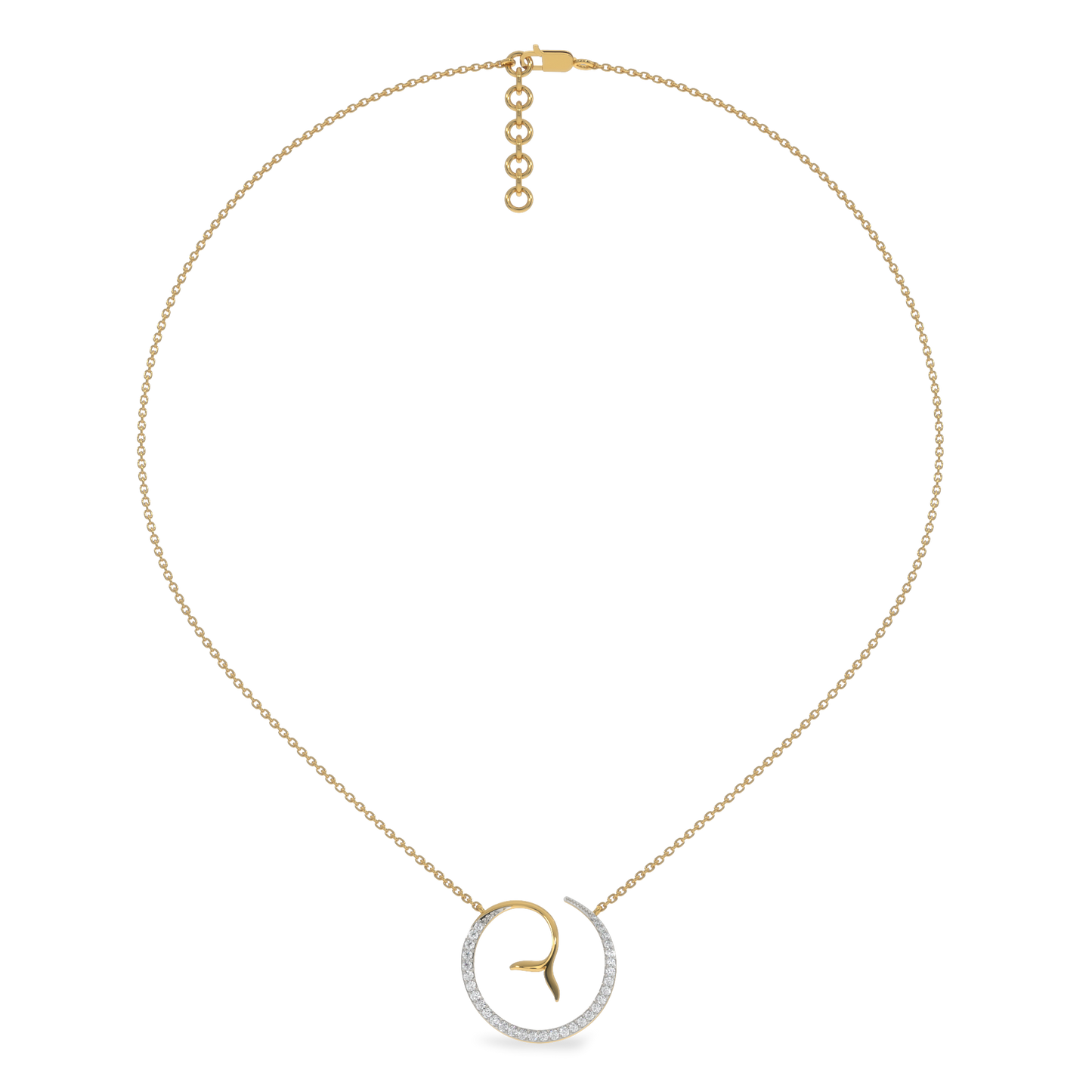 Siren’s Whisper Pendant -18kt Gold Vermeil Lab Grown Diamond Necklace