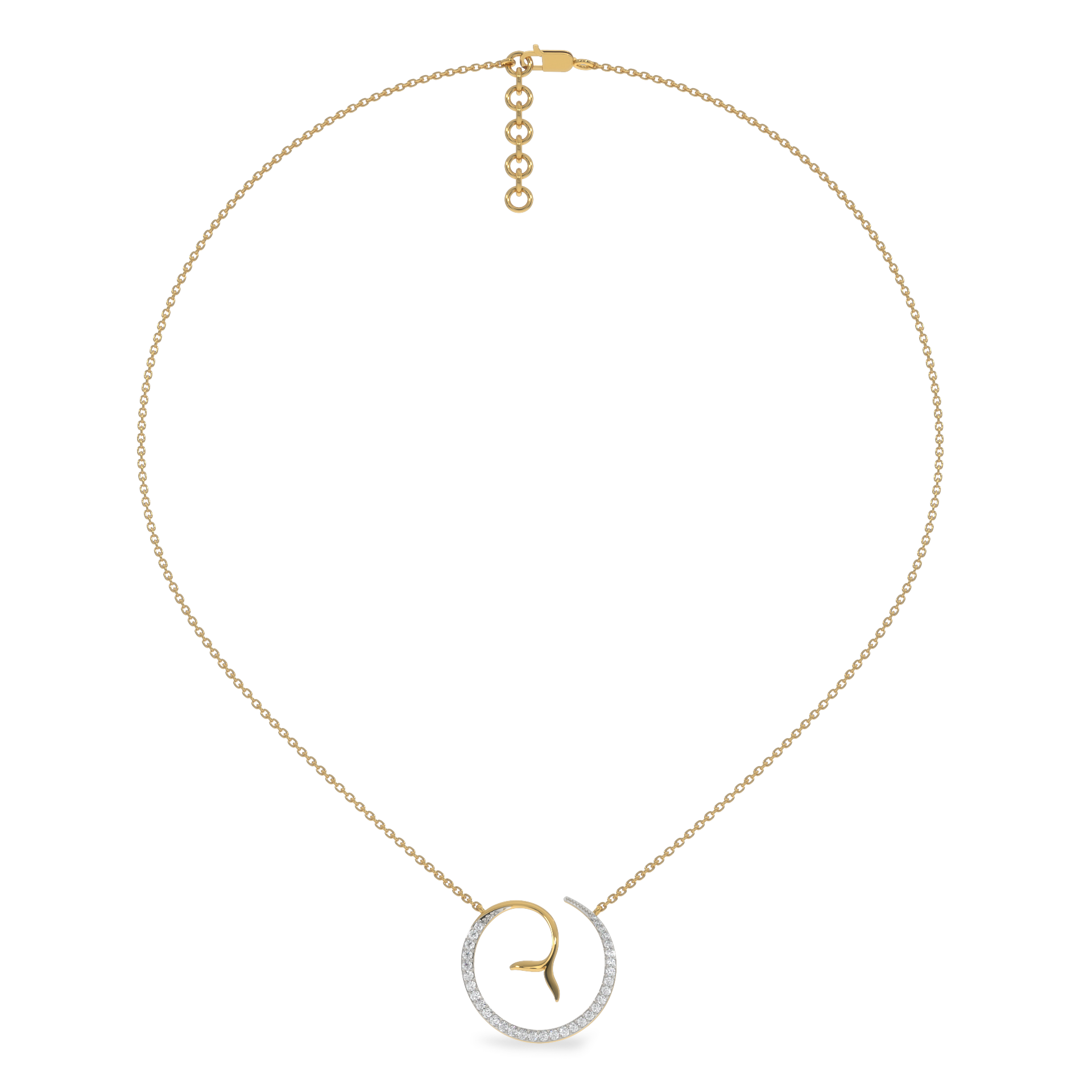 Siren’s Whisper Pendant -18kt Gold Vermeil Lab Grown Diamond Necklace