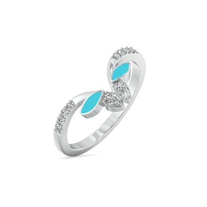 Sky Blossom Fashion Ring-925 Sterling Silver Lab Grown Diamond Ring