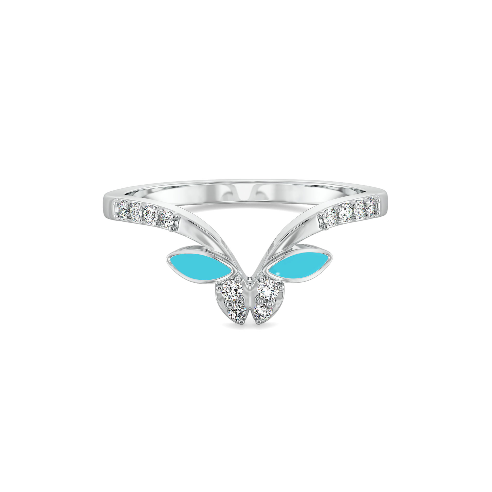 Sky Blossom Fashion Ring-925 Sterling Silver Lab Grown Diamond Ring