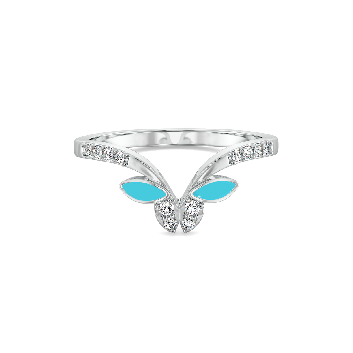 Sky Blossom Fashion Ring-925 Sterling Silver Lab Grown Diamond Ring