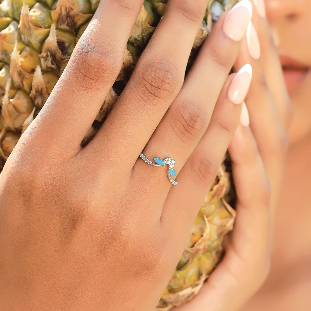 Sky Blossom Fashion Ring-925 Sterling Silver Lab Grown Diamond Ring