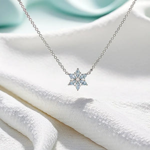 Snowflake - Lab Diamond Pendant Necklace
