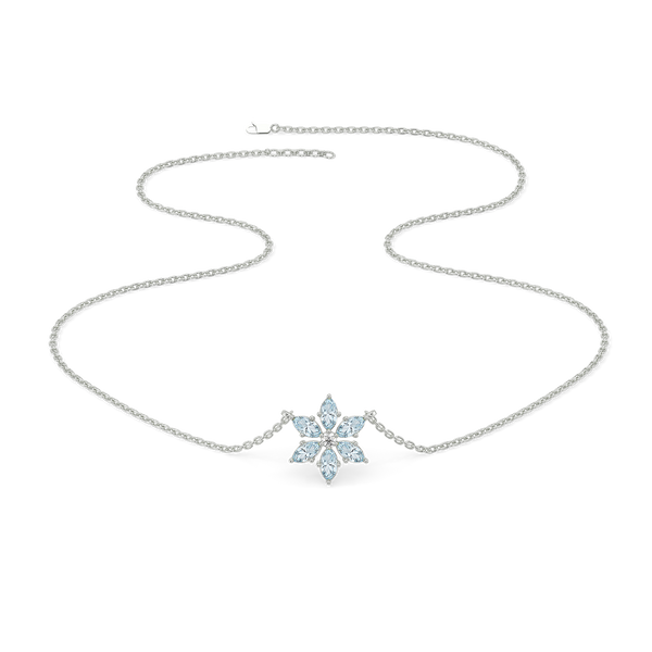 Snowflake Lab Grown Diamond Pendant Necklace for Women - Lukson