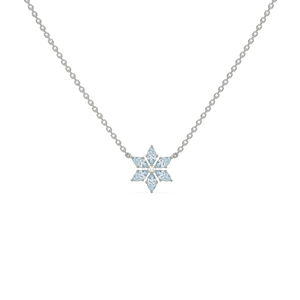 Snowflake - Lab Diamond Pendant Necklace