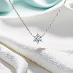 Snowflake - Lab Diamond Pendant Necklace