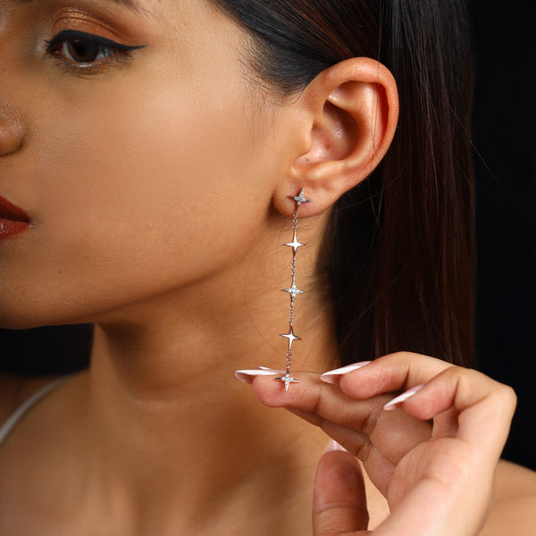 Shoulder Duster Lab Diamond Earrings