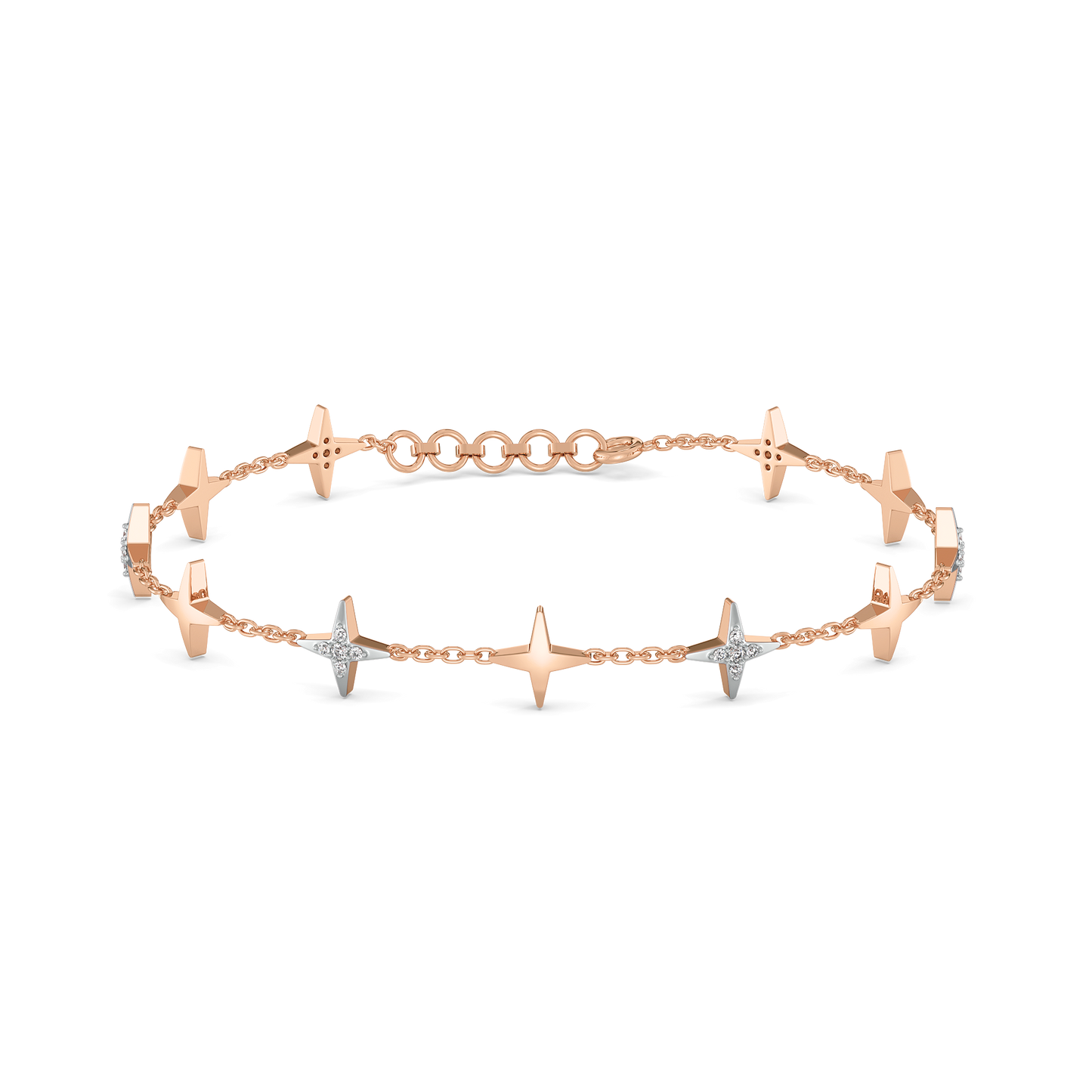 Starlight Station Bracelet - 18kt Rose Gold Vermeil Lab Grown Diamond