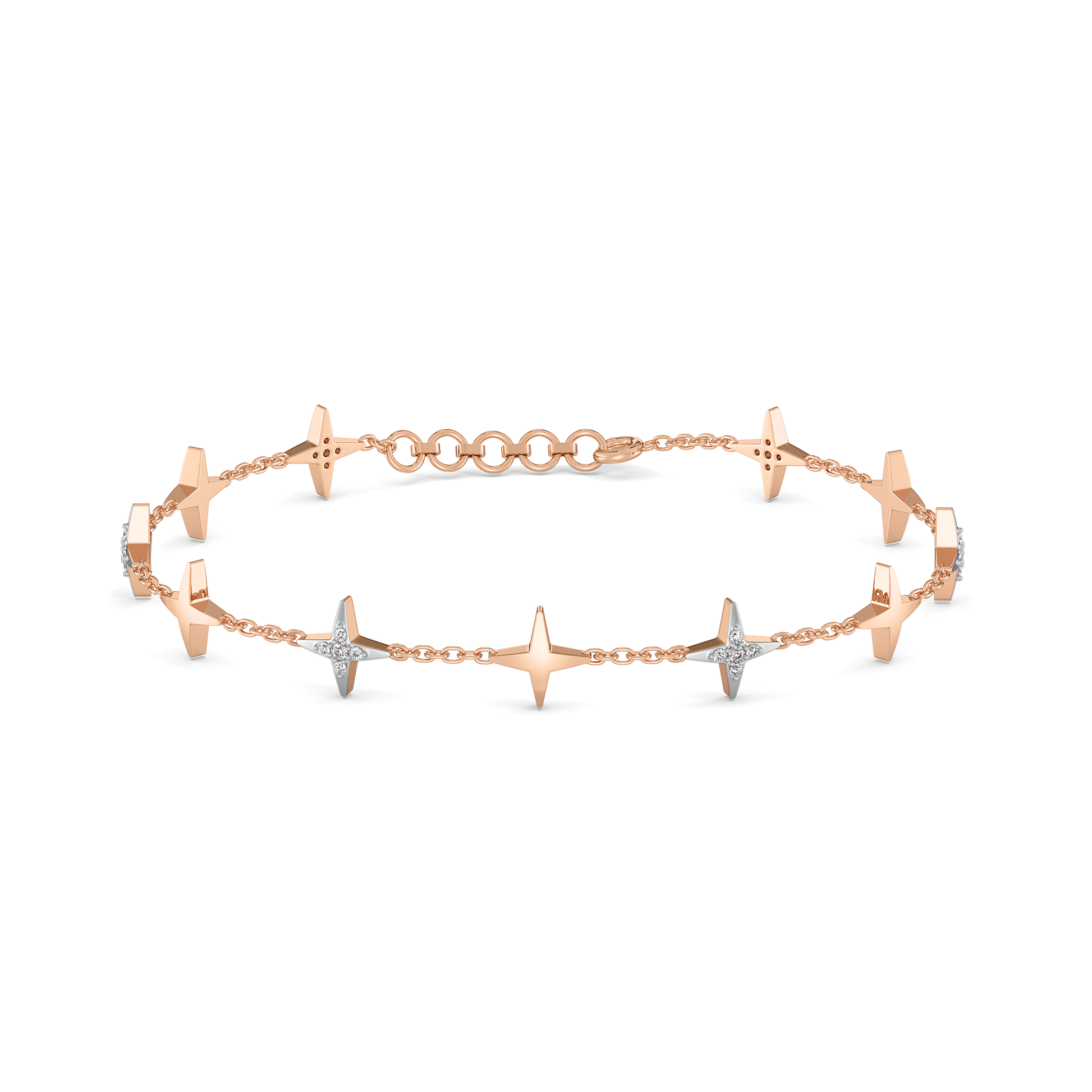 Starlight Station Bracelet - 18kt Rose Gold Vermeil Lab Grown Diamond
