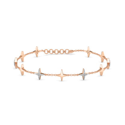 Starlight Station Bracelet - 18kt Rose Gold Vermeil Lab Grown Diamond