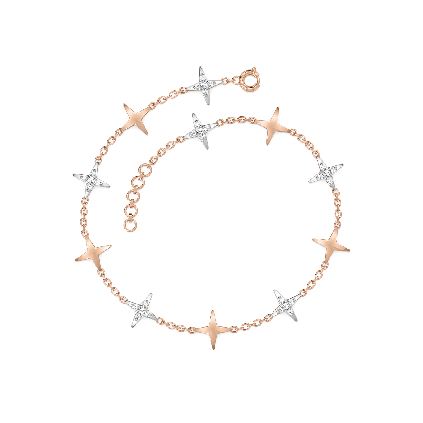 Starlight Station Bracelet - 18kt Rose Gold Vermeil Lab Grown Diamond 3