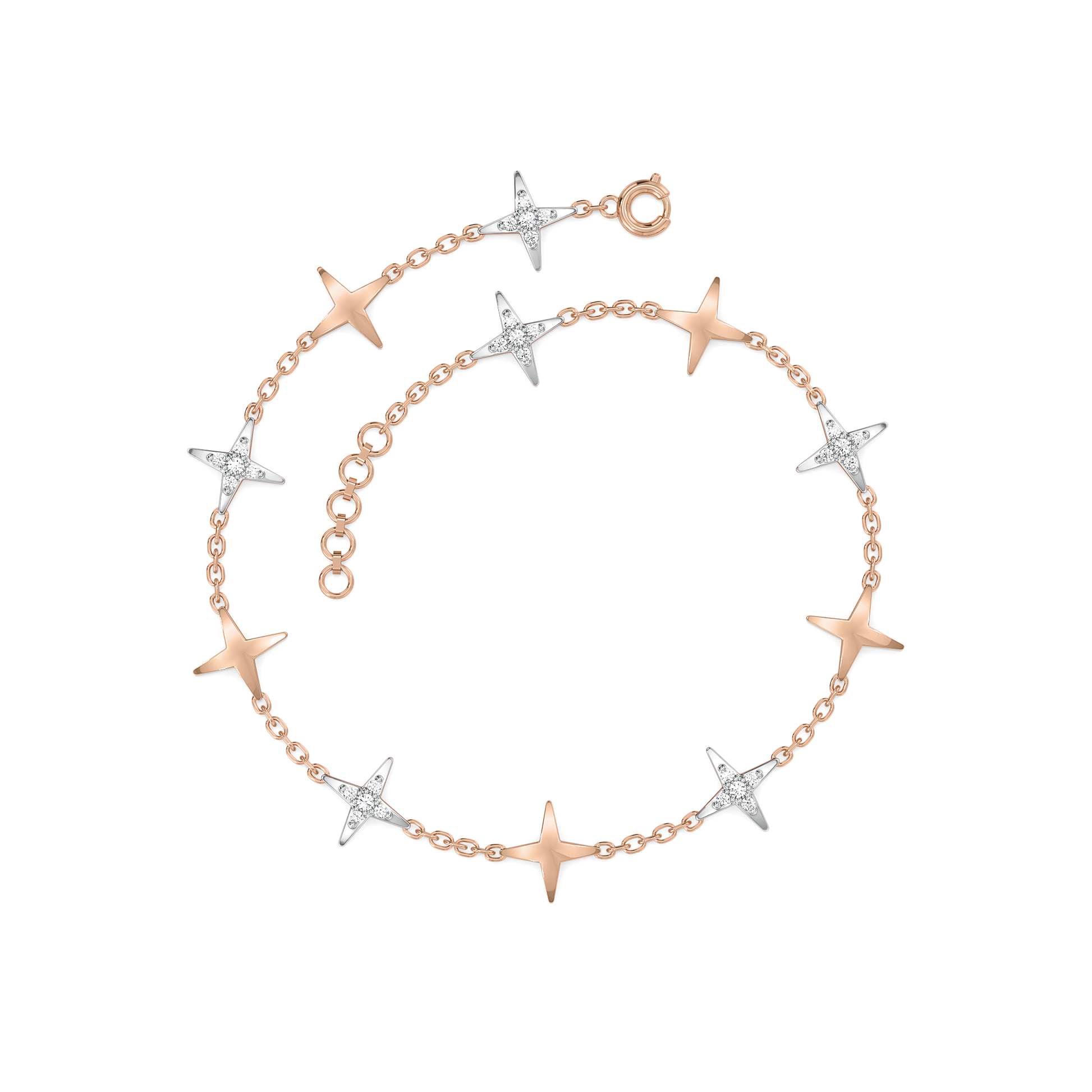 Starlight Station Bracelet - 18kt Rose Gold Vermeil Lab Grown Diamond 3