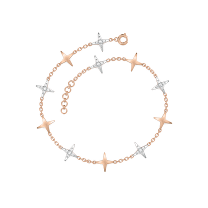 Starlight Station Bracelet - 18kt Rose Gold Vermeil Lab Grown Diamond 3